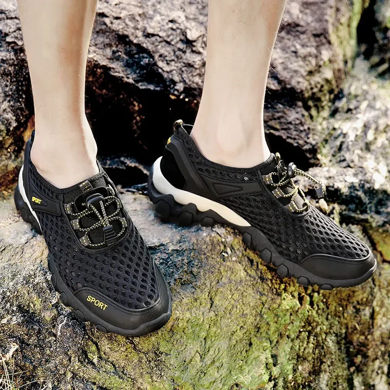 Black Mesh Sneakers