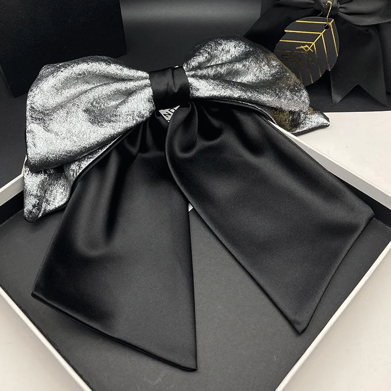 Large Satin Bow Hair Clip