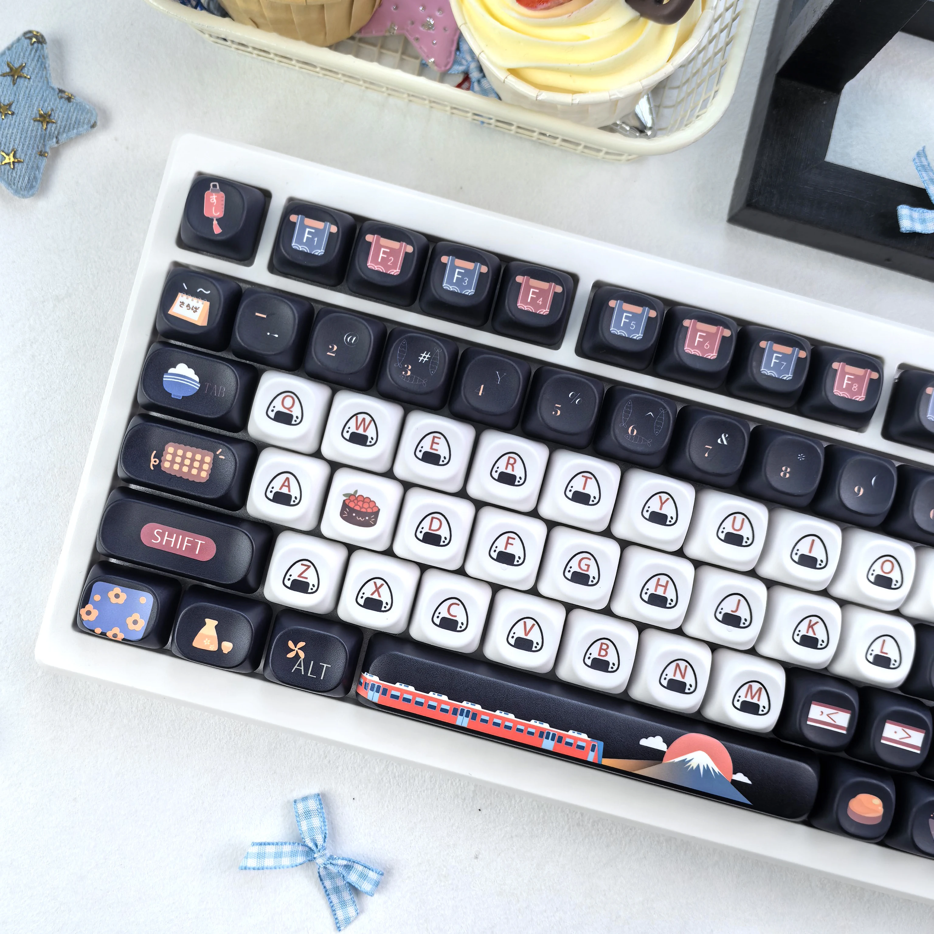Black Moa Rice Roll Keycaps