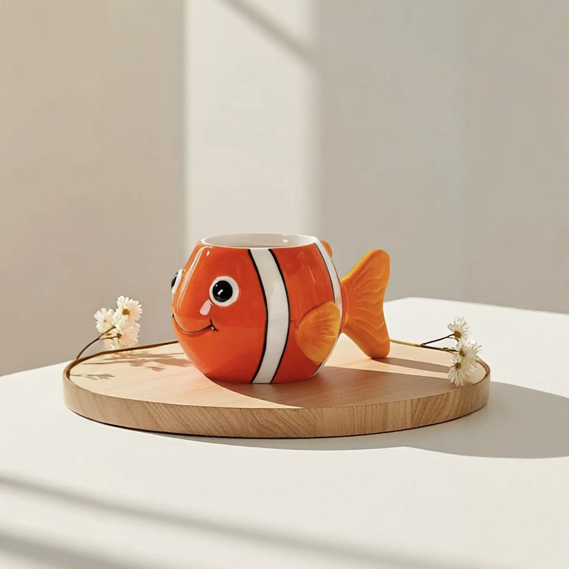 3D Clownfish Ceramic Mug