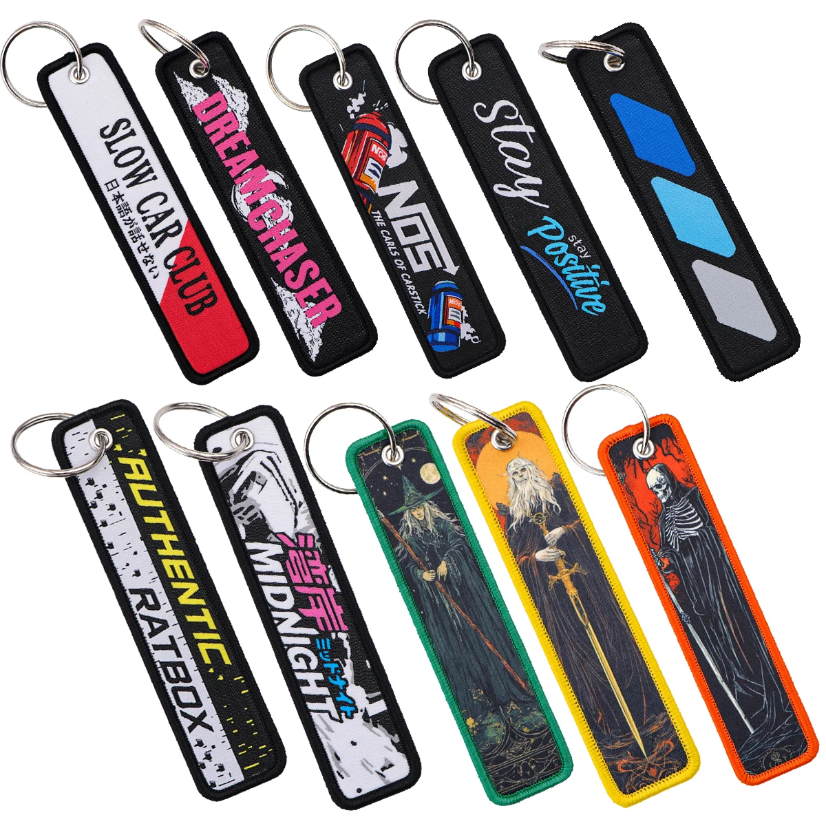 Embroidered Quote Key Fob