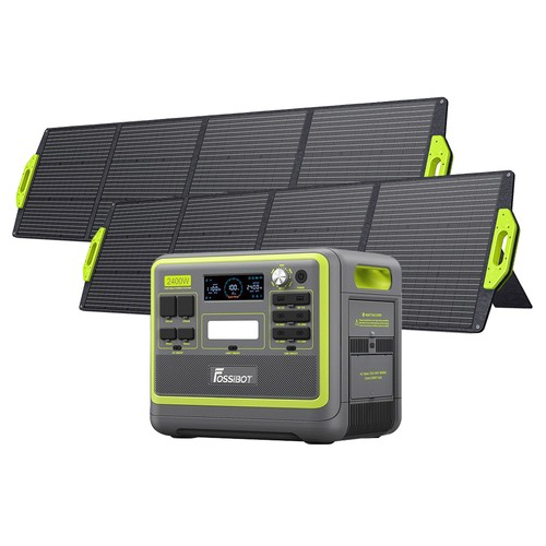 FOSSiBOT F2400 Solar Power Station Bundle