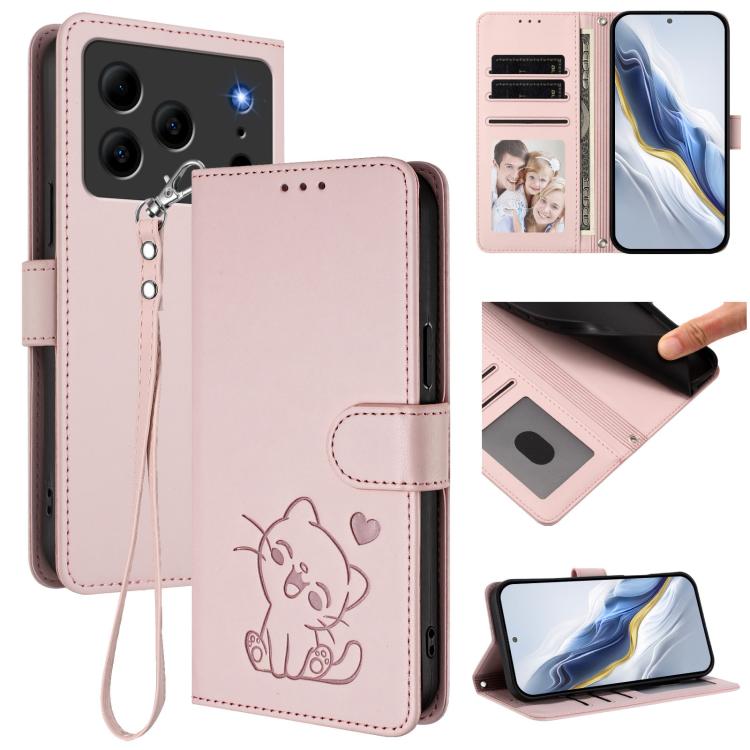 Pink Heart Cat Phone Case